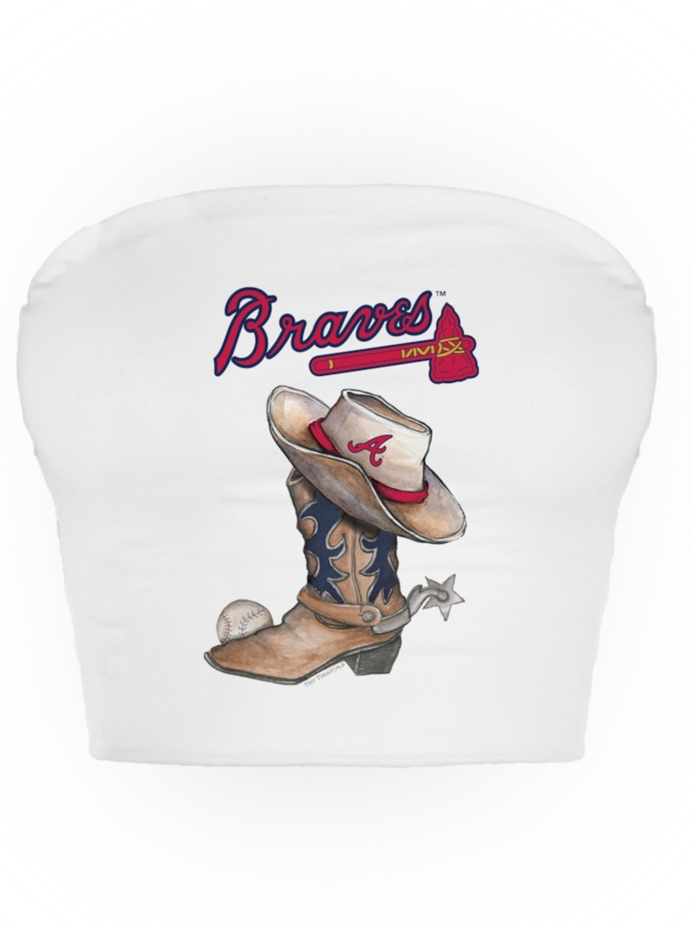 🍑 ATLANTA BRAVES TINY TURNIP COWBOY TUBE TOP ⚾️